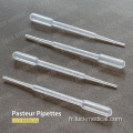 3 ml de pipette pasteur plastique stérile